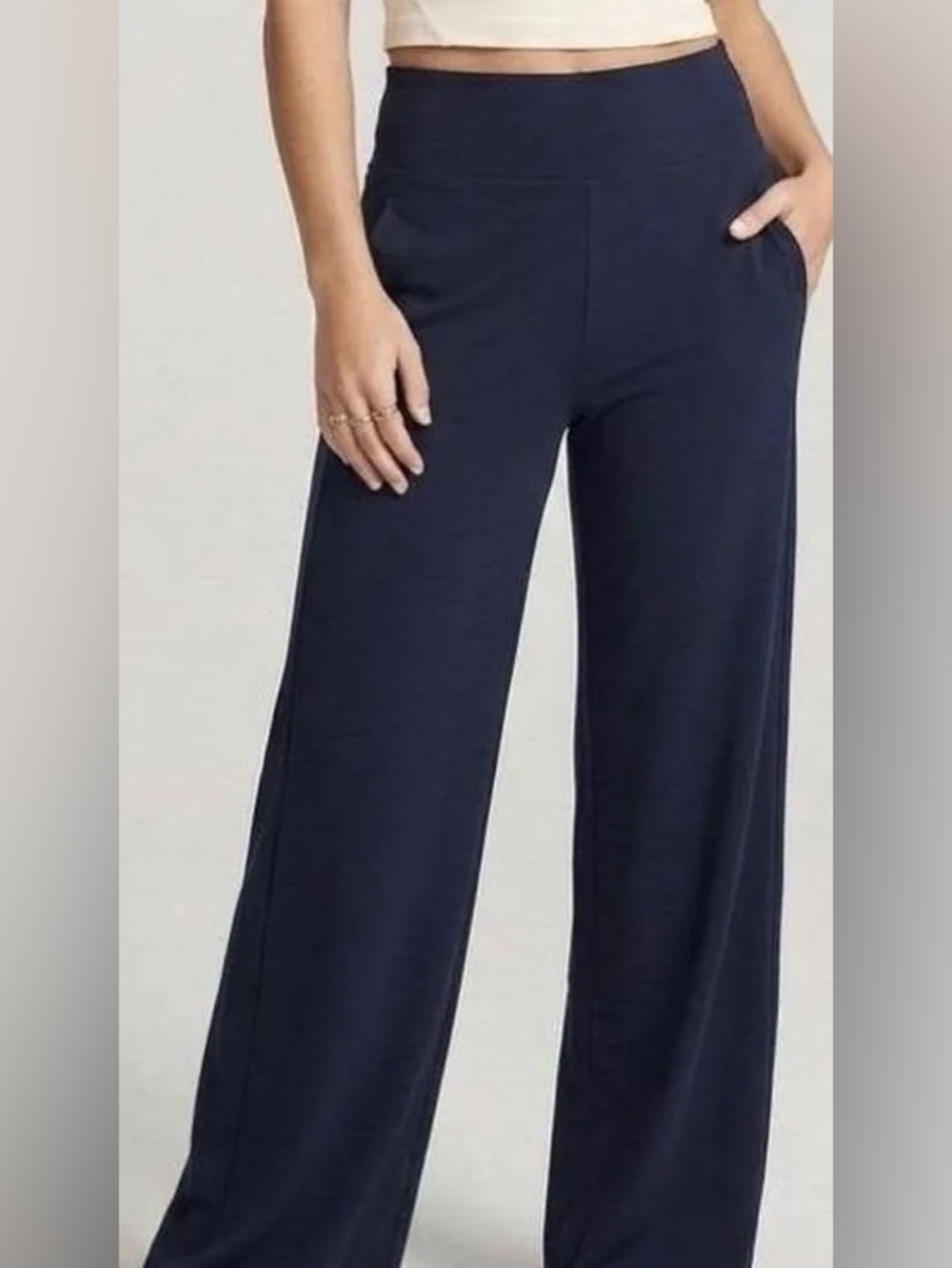 NWOT Athleta NAVY BLUECosmic High Waisted Wide-Leg Pant - XL Tall